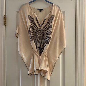 Gemstone Womens Large Tan/Brown blouse